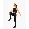 Crop top noir coupe courte sportive – Idéal cross training