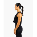 Crop top sport femme noir – Respirant et anti-odeur