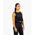 Tank crop top VELITES HOLO noir porté en CrossFit®