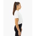 Crop top respirant anti-odeur pour fitness en blanc