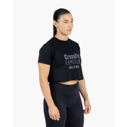 Crop top sport femme noir CrossFit® Games 25 en action