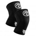 Genouillères RX 5mm noires pour haltérophilie Rehband WFP Edition
