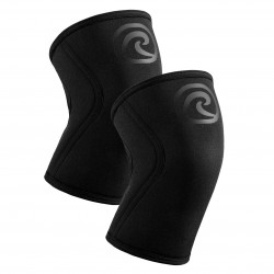 REHBAND Paire Genouillères Noir/Carbon 5 mm