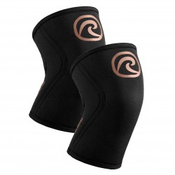 Paire Genouillères Noire - Copper 5 mm | REHBAND