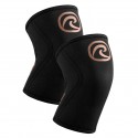 5 mm pair of Knee Sleeves Black - Copper | REHBAND