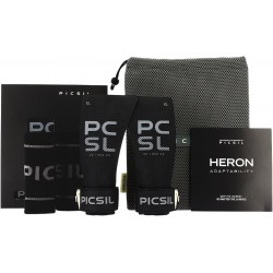 Maniques Heron Picsil noires portées sur barre pour grip workout