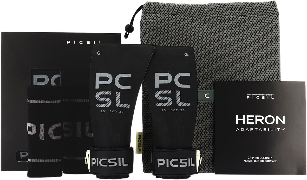 Maniques Heron Picsil noires - Grip hybride Gymnastique — Noir · Taille G (Kids / XS / S)