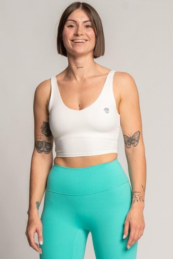 Brassière femme sport Alessia blanche - Barbell Regiment — Blanc · Taille M