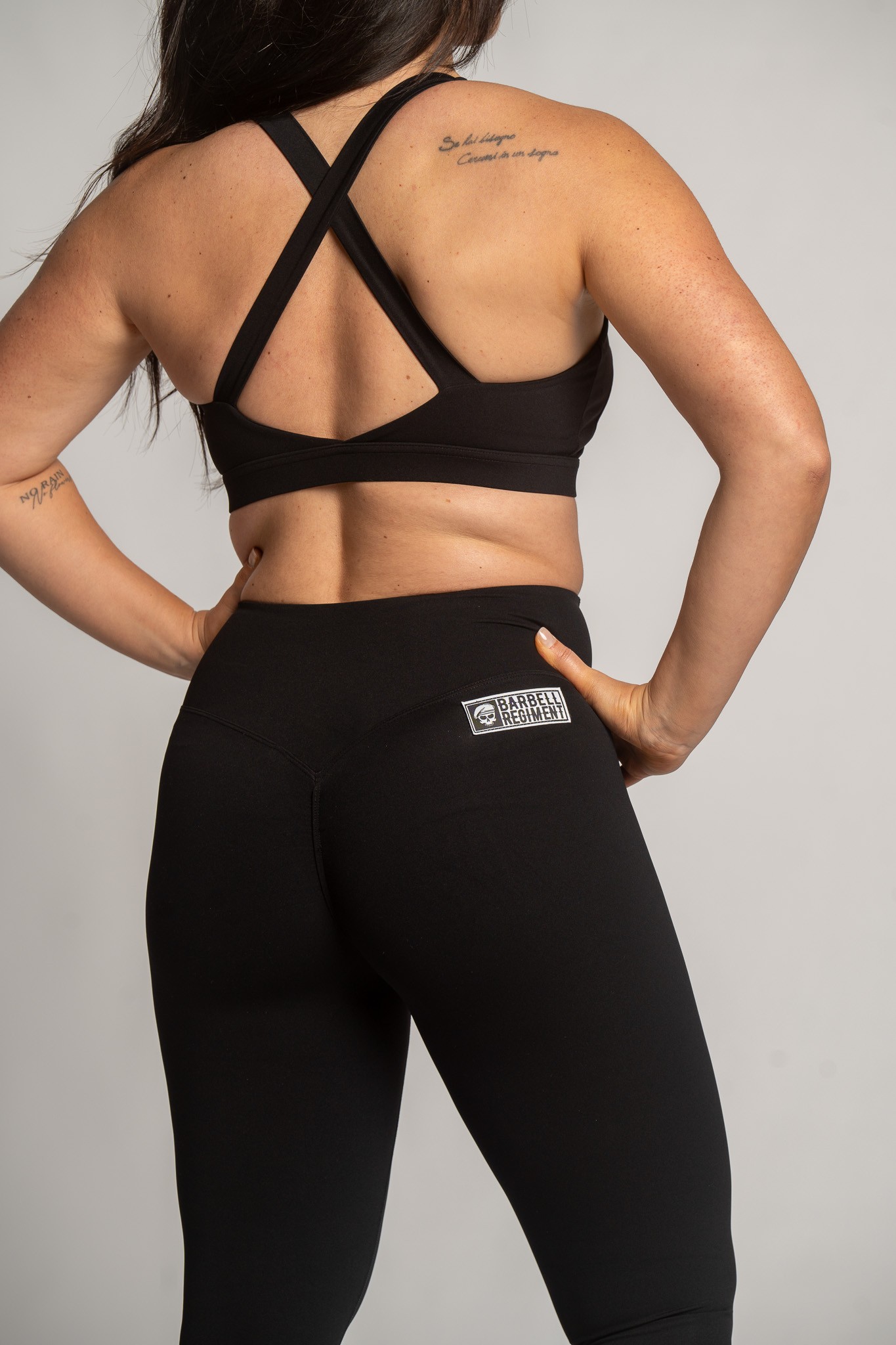 Legging Kimy Barbell Regiment noir femme taille haute — Noir · Taille XS