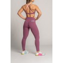 Zoom fessier du legging gainant sport femme rose