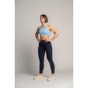 Étirement en legging gym femme bleu navy taille M