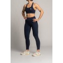 Vue d’ensemble du legging technique femme sport bleu navy