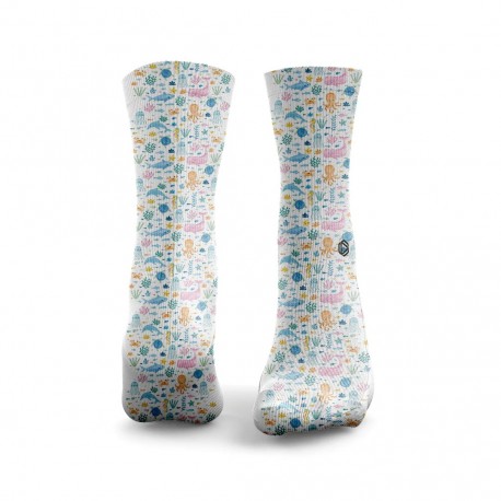 Chaussettes sport HEXXEE Sea Creatures anti-ampoules
