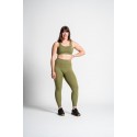 Legging femme vert army technique pour entraînement intensif