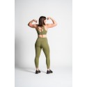 Legging femme respirant et opaque Barbell Regiment vert army