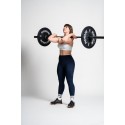 legging femme bleu taille haute sport technique