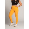 legging femme orange taille haute respirant