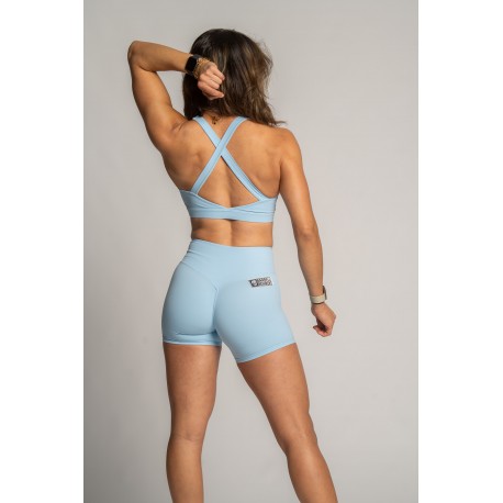 Short Kimy Barbell Regiment bleu light – short fitness femme