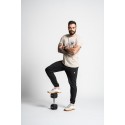T-shirt crossfit homme beige vue de dos