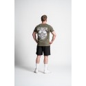 T-shirt training homme vert army avec logo sérigraphié