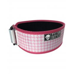 Ceinture haltérophilie rose Houndstooth Barbell Regiment