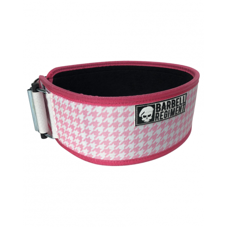 Ceinture haltérophilie rose Houndstooth Barbell Regiment