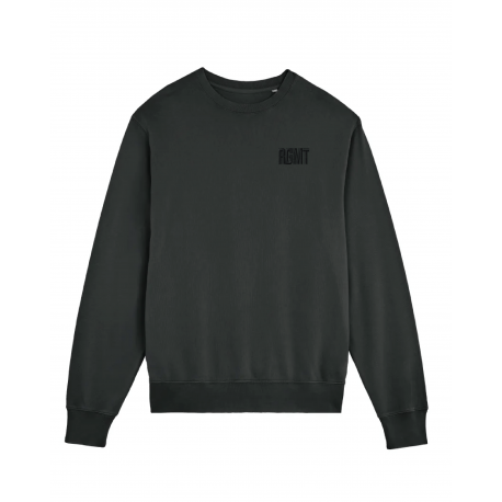 Sweat The Crew noir vintage, modèle unisexe pour Cross Training