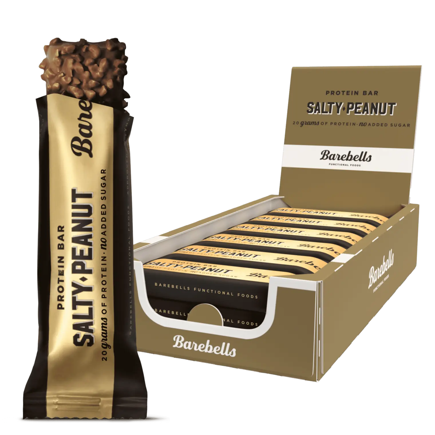 Pack de 12 Barres protéinées CACAHUÈTES SALÉES | BAREBELLS — 12 x 55 Gr · Taille TU