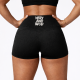 Women Sports Shorts Frannie Black White Logo