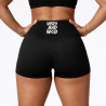 Women Sports Shorts Frannie Black White Logo