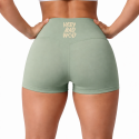 short femme sport vert logo beige Very Bad Wod fitness