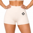 short femme sport blanc crème fitness training