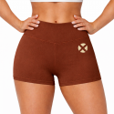 short femme sport marron fitness training