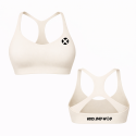 brassière fitness femme blanc crème training