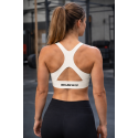 brassière fitness femme blanc crème training