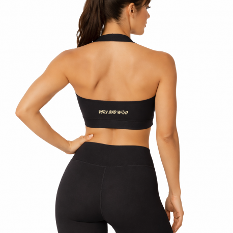 Brassière Sport Femme Linda Col Noir