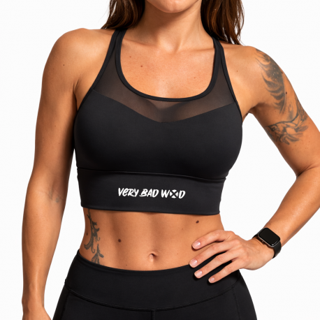 Brassière Nancy noire Very Bad Wod femme pour CrossFit et training avec mesh respirant