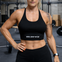 Brassière Kelly noire Very Bad Wod couvrante et sexy pour training et CrossFit