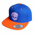 Casquette Snapback Skull Bleu Orange Barbell Regiment