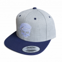 Casquette Snapback Skull Gris Navy Barbell Regiment