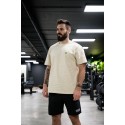 t shirt musculation homme oversized beige training