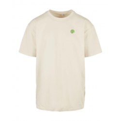 t shirt oversized sport beige coton épais fitness
