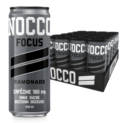 NOCCO Focus Ramonade Pack 24 Canettes Sans Sucre