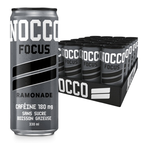 NOCCO Focus Ramonade pack 24 boisson énergisante sans sucre