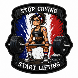 Patch Velcro Very Bad Wod Stop Crying Start Lifting Femme