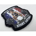 Patch crossfit femme Stop Crying Start Lifting noir et France