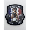 Patch velcro crossfit femme pour sac sport tactical noir
