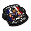 Patch décoratif velcro musculation bleu blanc rouge