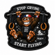 Velcro Patch Very Bad Wod Stop Crying Start Flying