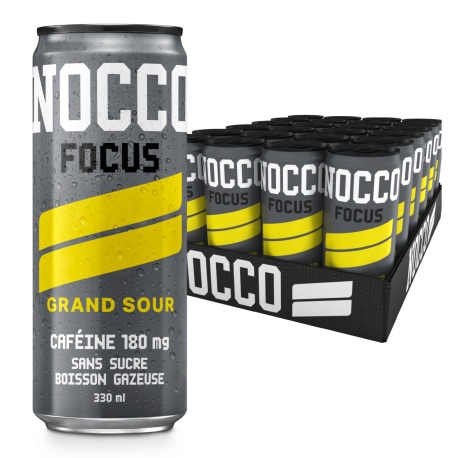 NOCCO Focus Grand Sour pack 24 boisson énergisante sans sucre